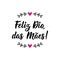 Happy Mother`s Day in Portuguese. Lettering. Ink illustration. Modern brush calligraphy. Feliz dia das Maes