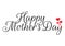 Happy Mother`s Day, Rose Illustration, Wording Design.