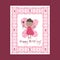 Happy Mother\'s Day. Selebration.Mothers day card. Greeting card, flying fairies. Fairy pink.