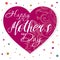 Happy Mother`s Day text in the form of a celebration badge