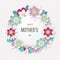 Happy Mothers Day background with beautiful paper cut flowers