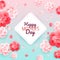 Happy Mothers Day background with flowers - vector illustration