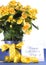Happy Mothers Day beautiful yellow Begonia potted plant gift with yellow flowers