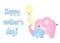 Happy mothers day card with elephants vector