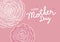 Happy mothers day design and pink carnation flower background