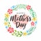 Happy Mothers Day Greetings Flower Heart Cute Card