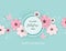 Happy Mothers Day Holiday Banner. Mother Day Greeting Card Hello Spring Paper Cut Design with Flowers and Butterfly Postcard