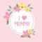 Happy mothers day, i love mommy flowers greeting card