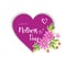 Happy Mothers Day Logo Isolated Holiday Greeting Card Design