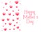 Happy mothers day poster with floating love hearts