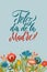 Happy Mothers Day Spanish Calligraphy Design on Floral Background. Vector illustration. Womans Day Greeting Calligraphy Design in