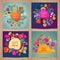 Happy Mothers\'s Day greeting card set