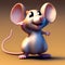 Happy Mouse Emoji, Generative AI Illustration