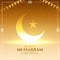 happy muharram islamic new year festival card design