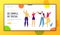 Happy Multicultural People Holding Hands Together Banner Template. Happiness, Friendship, Togetherness Concept