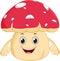 Happy mushroom cartoon