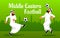 Happy Muslim Arab men play soccer