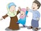 Happy Muslim Family, Vector Illustration