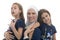 Happy Muslim Female Family, Mother and Her Funny Pose Daughter