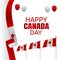 Happy National Canada Day Vector Illustration