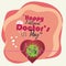 Happy National Doctor`s Day in coronavirus paandemic, Doctor stethoscope, saving life, illustration vector