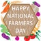 Happy National Farmers Day Sign