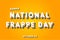 Happy National Frappe Day, october 4. Calendar of october Retro Text Effect, Vector design