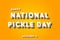 Happy National Pickle Day, November 14. Calendar of November Retro Text Effect, Vector design