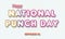 Happy National Punch Day, September 20. Calendar of September Text Effect, Vector design