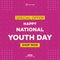 Happy national youth day special offer banner design