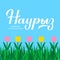 Happy Nauryz calligraphy hand lettering in Kazakh language. Spring holiday in Kazakhstan. Vector template for greeting