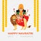 happy navratri concept illustration