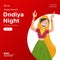 Happy Navratri dandiya night banner design.