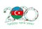 Happy New 2020 Year with flag of Azerbaijan