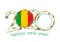 Happy New 2020 Year with flag of Mali