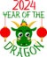 Happy new chinese year 2024 of the dragon