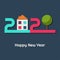 Happy New Home 2020 Abstract Real Estate Card