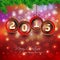 Happy new year 2015 background with Christmas baub