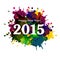 Happy New Year 2015 colorful grunge celebration beautiful card v