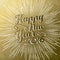 Happy New Year 2016 gold greeting card firework