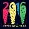 Happy New Year 2016 greeting card. Vector