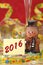 Happy new year 2016 with lucky charm