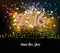 Happy new year 2016 night silhouette fireworks colourful 301