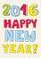Happy New Year 2016 vector wishes