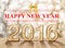 Happy New Year 2016 year wood number in perspective room with sp