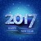 Happy new year 2017 blue background