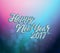 happy new year 2017 pink and blue bokeh