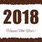 Happy New Year. 2018 created from coffee beans