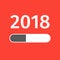 Happy New Year 2018 loading. Creative design templates