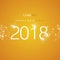 Happy New Year 2018 loading spark firework white orange vector
